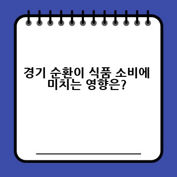 경기 순환이 식품 소비에 미치는 영향은?